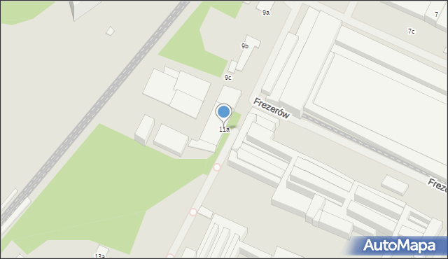 Lublin, Frezerów, 11a, mapa Lublina