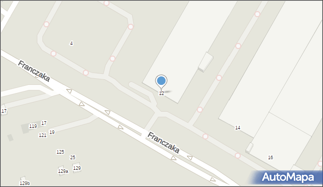 Lublin, Franczaka Józefa, sierż., 12, mapa Lublina