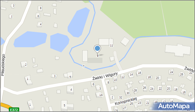 Lubycza Królewska, Franciszka Żwirki i Stanisława Wigury, 9, mapa Lubycza Królewska