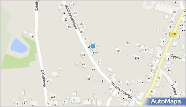 Miasteczko Śląskie, Frycza-Modrzewskiego Andrzeja, 13, mapa Miasteczko Śląskie