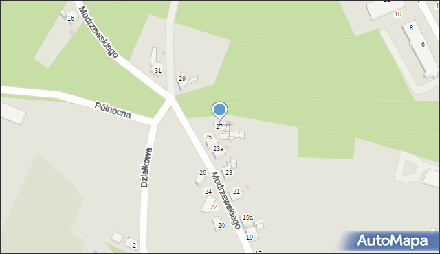 Miasteczko Śląskie, Frycza-Modrzewskiego Andrzeja, 27, mapa Miasteczko Śląskie