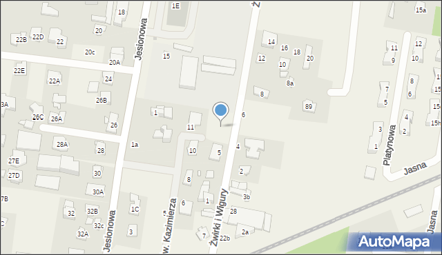 Michałowice, Franciszka Żwirki i Stanisława Wigury, 7, mapa Michałowice