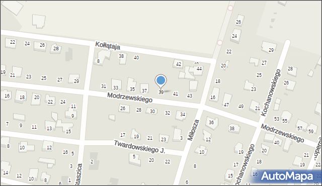 Mońki, Frycza-Modrzewskiego Andrzeja, 39, mapa Mońki