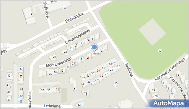 Mysłowice, Frycza-Modrzewskiego Andrzeja, 10, mapa Mysłowice