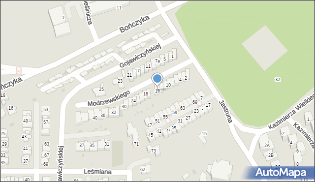 Mysłowice, Frycza-Modrzewskiego Andrzeja, 16, mapa Mysłowice
