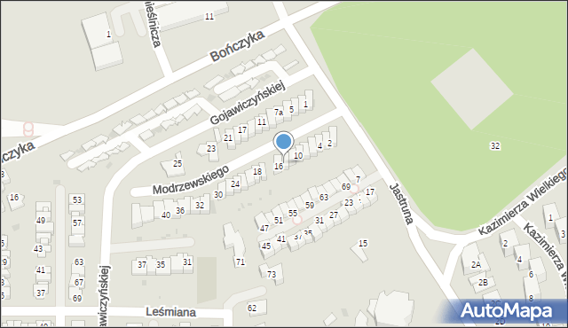 Mysłowice, Frycza-Modrzewskiego Andrzeja, 16a, mapa Mysłowice