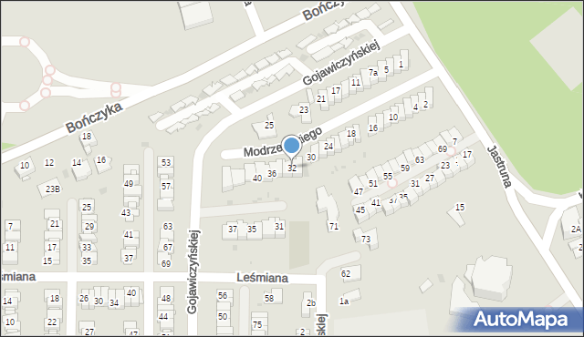 Mysłowice, Frycza-Modrzewskiego Andrzeja, 32, mapa Mysłowice