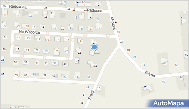 Nakło Śląskie, Frezji, 71, mapa Nakło Śląskie