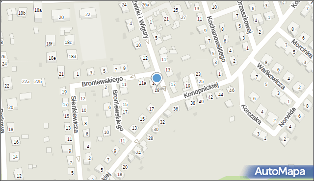 Namysłów, Franciszka Żwirki i Stanisława Wigury, 18, mapa Namysłów