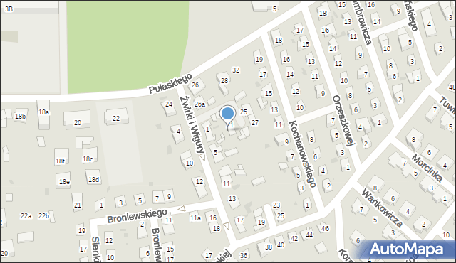 Namysłów, Franciszka Żwirki i Stanisława Wigury, 23, mapa Namysłów