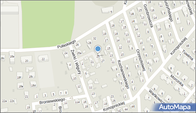 Namysłów, Franciszka Żwirki i Stanisława Wigury, 25, mapa Namysłów