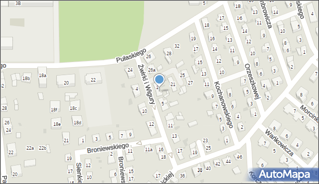 Namysłów, Franciszka Żwirki i Stanisława Wigury, 3, mapa Namysłów