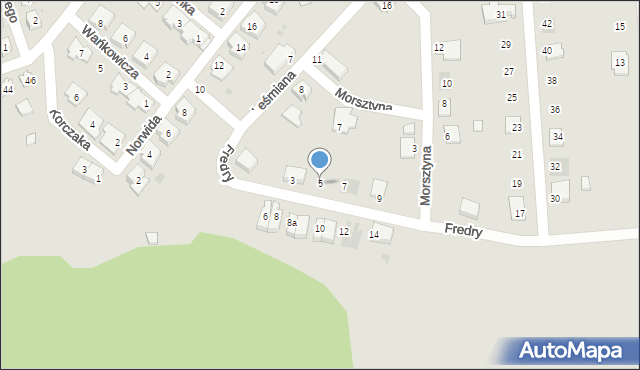 Namysłów, Fredry Aleksandra, 5, mapa Namysłów