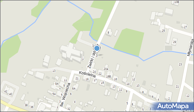 Nasielsk, Franciszka Żwirki i Stanisława Wigury, 2, mapa Nasielsk