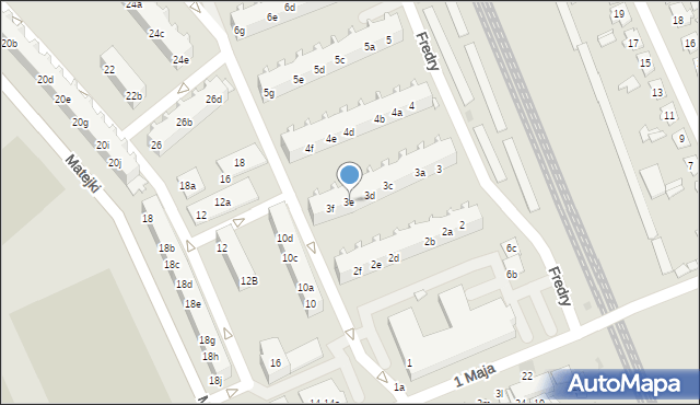 Nowa Sól, Fredry Aleksandra, 3e, mapa Nowa Sól