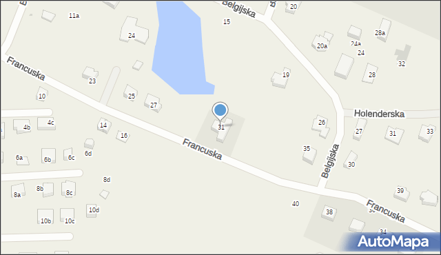 Nowa Wieś Malborska, Francuska, 31, mapa Nowa Wieś Malborska