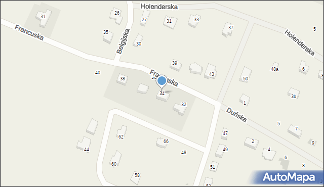 Nowa Wieś Malborska, Francuska, 34, mapa Nowa Wieś Malborska