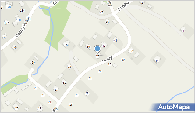 Odrzykoń, Fredry Aleksandra, 37, mapa Odrzykoń