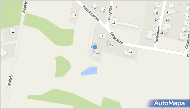 Olszewo-Borki, Fredry Aleksandra, 1, mapa Olszewo-Borki