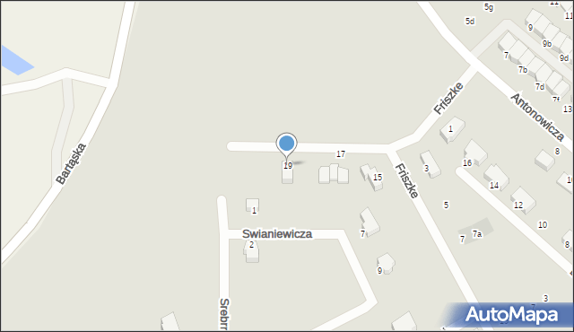 Olsztyn, Friszke Edmunda, ks., 19, mapa Olsztyna