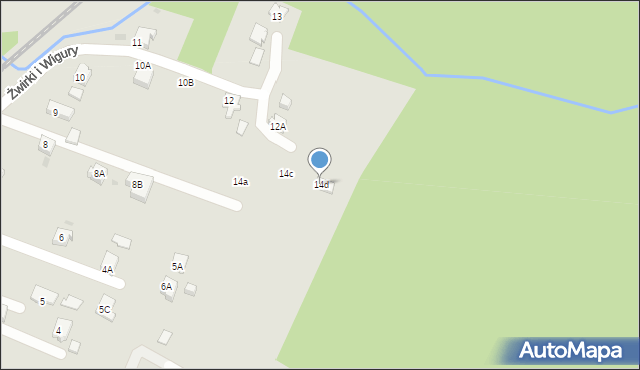 Orzesze, Franciszka Żwirki i Stanisława Wigury, 14d, mapa Orzesze