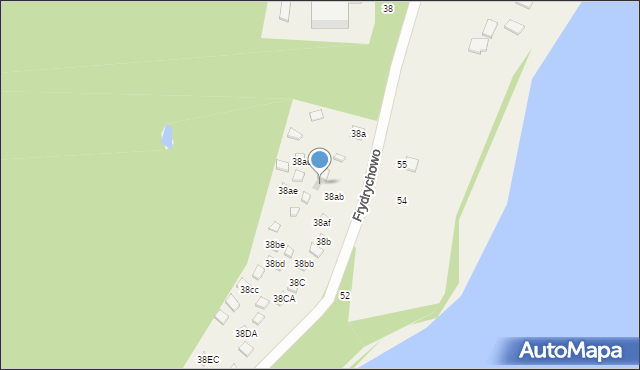 Parchowo, Frydrychowo, 38ac, mapa Parchowo