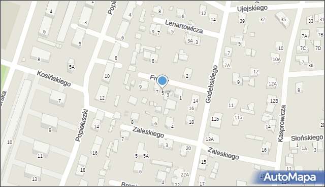 Piastów, Fredry Aleksandra, 5, mapa Piastów