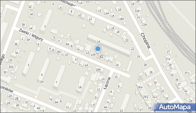 Płock, Franciszka Żwirki i Stanisława Wigury, 15, mapa Płock