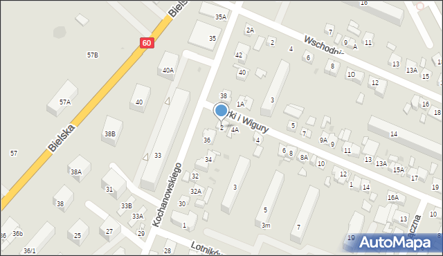 Płock, Franciszka Żwirki i Stanisława Wigury, 2, mapa Płock