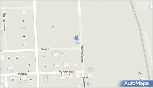 Płońsk, Frezji, 2, mapa Płońsk