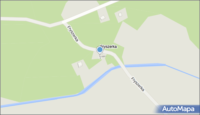 Poręba, Fryszerka, 1, mapa Poręba