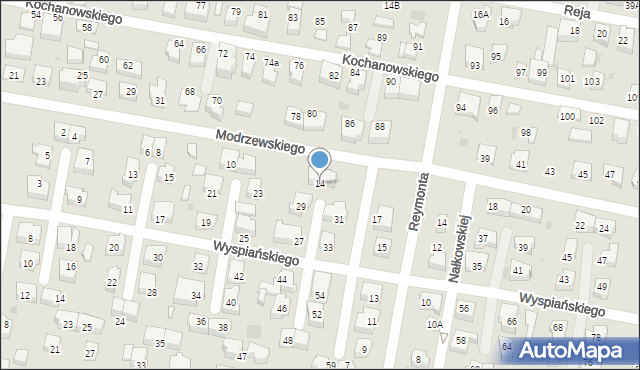 Pruszcz Gdański, Frycza-Modrzewskiego Andrzeja, 14, mapa Pruszcz Gdański