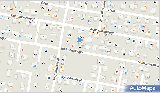 Pruszcz Gdański, Frycza-Modrzewskiego Andrzeja, 19, mapa Pruszcz Gdański