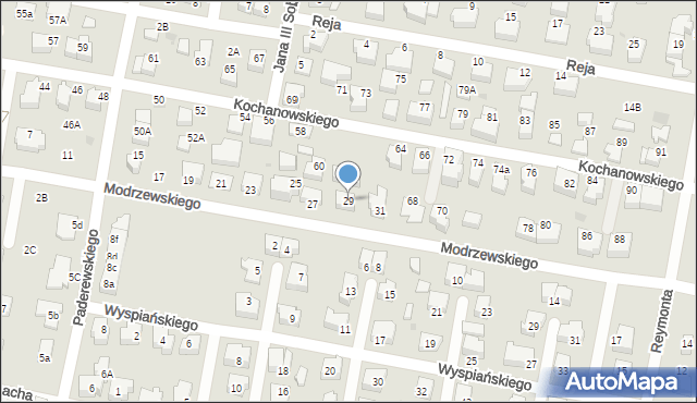 Pruszcz Gdański, Frycza-Modrzewskiego Andrzeja, 29, mapa Pruszcz Gdański