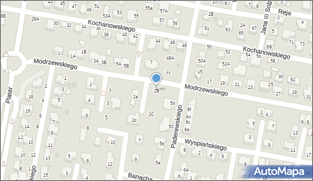 Pruszcz Gdański, Frycza-Modrzewskiego Andrzeja, 2B, mapa Pruszcz Gdański