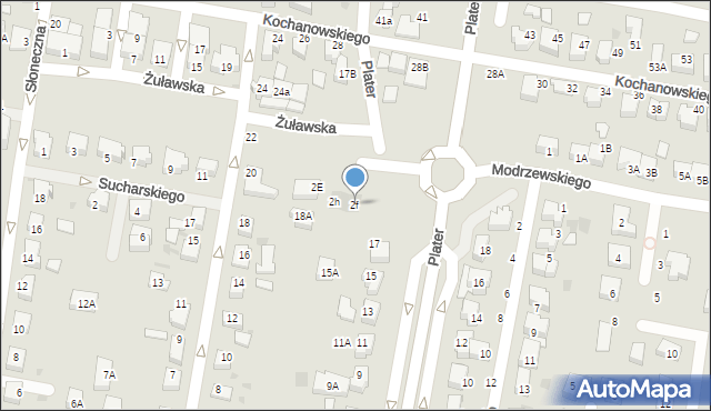 Pruszcz Gdański, Frycza-Modrzewskiego Andrzeja, 2f, mapa Pruszcz Gdański