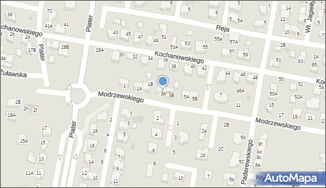 Pruszcz Gdański, Frycza-Modrzewskiego Andrzeja, 3A, mapa Pruszcz Gdański