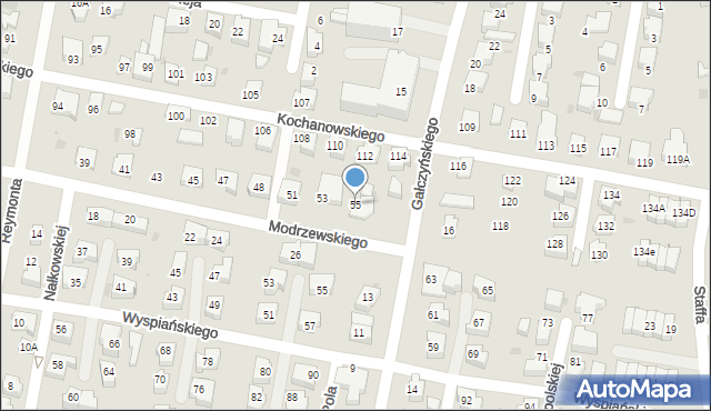 Pruszcz Gdański, Frycza-Modrzewskiego Andrzeja, 55, mapa Pruszcz Gdański