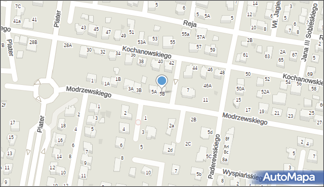 Pruszcz Gdański, Frycza-Modrzewskiego Andrzeja, 5B, mapa Pruszcz Gdański