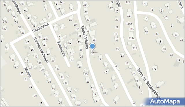 Przemyśl, Franciszka Żwirki i Stanisława Wigury, 10, mapa Przemyśla