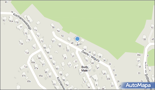 Przemyśl, Franciszka Żwirki i Stanisława Wigury, 46, mapa Przemyśla