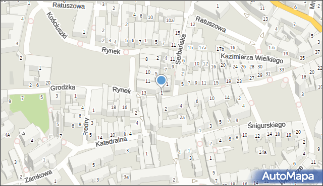 Przemyśl, Franciszkańska, 1, mapa Przemyśla