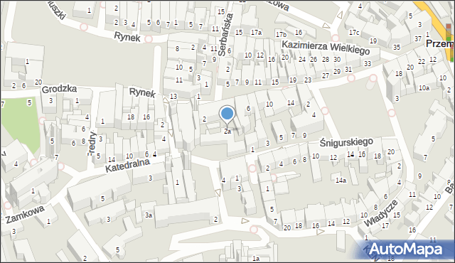 Przemyśl, Franciszkańska, 2a, mapa Przemyśla