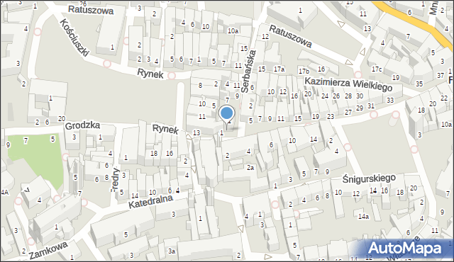 Przemyśl, Franciszkańska, 3, mapa Przemyśla