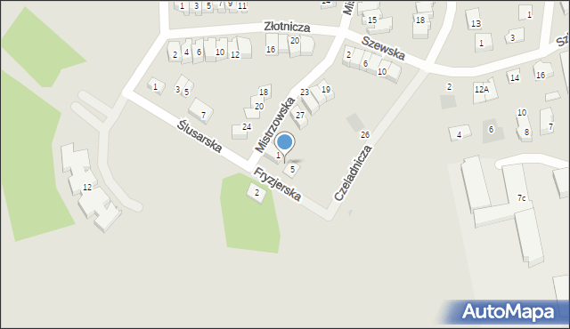 Puck, Fryzjerska, 3, mapa Puck