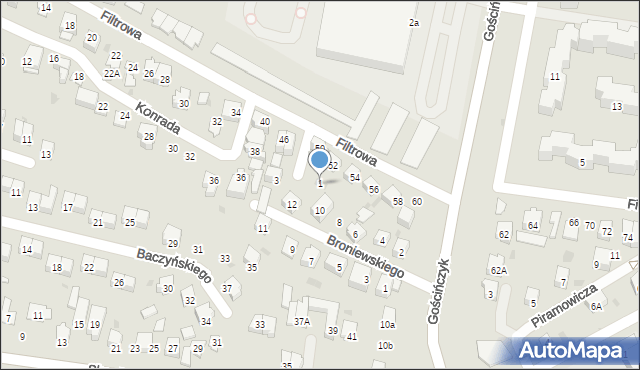 Puławy, Franczaka-Laluś Józefa, sierż., 1, mapa Puław