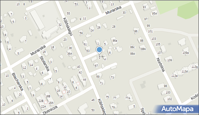 Puławy, Frankowskiego Leona, 2, mapa Puław