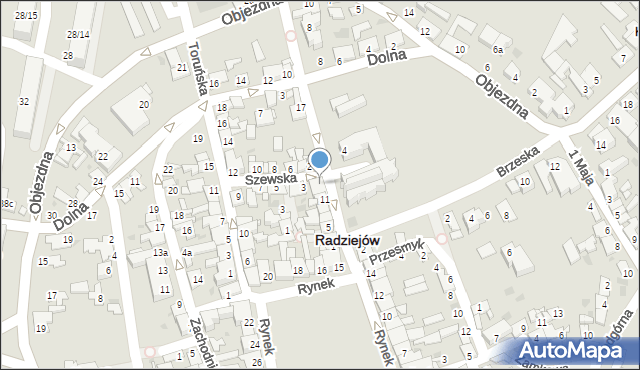 Radziejów, Franciszkańska, 13, mapa Radziejów