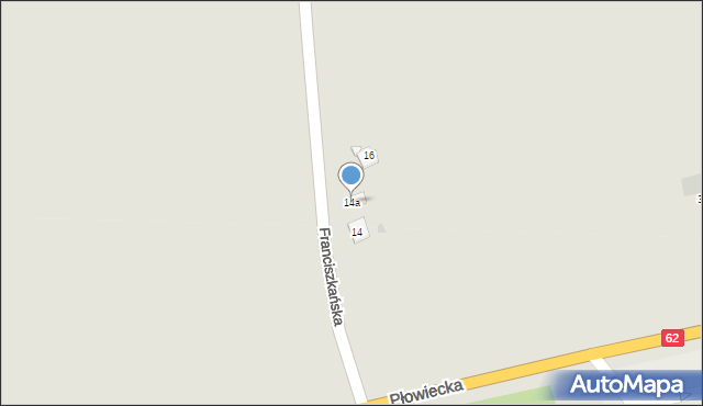 Radziejów, Franciszkańska, 14a, mapa Radziejów