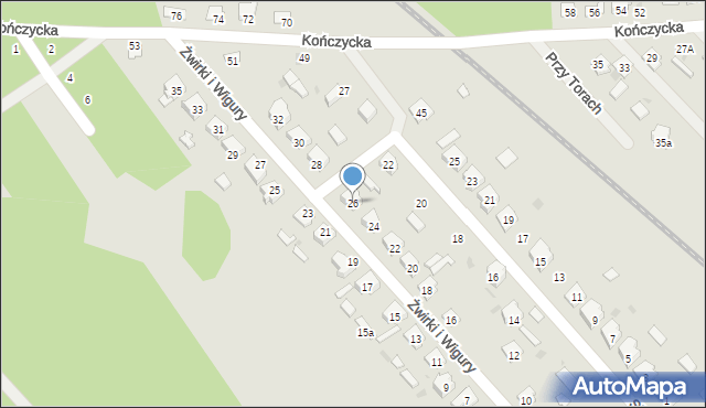 Rudnik nad Sanem, Franciszka Żwirki i Stanisława Wigury, 26, mapa Rudnik nad Sanem